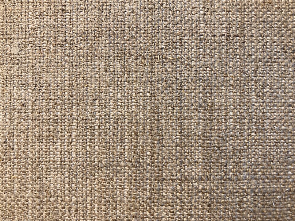 Backside of a primed artist linen canvas.